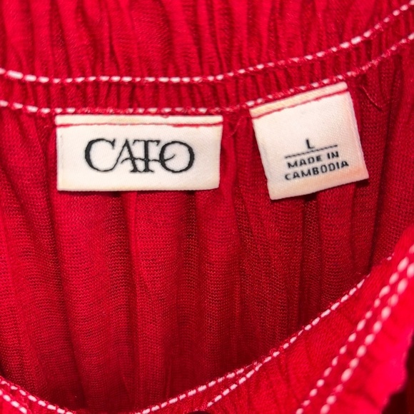 Cato off shoulder size large top red Excellent condition - Picture 4 of 6